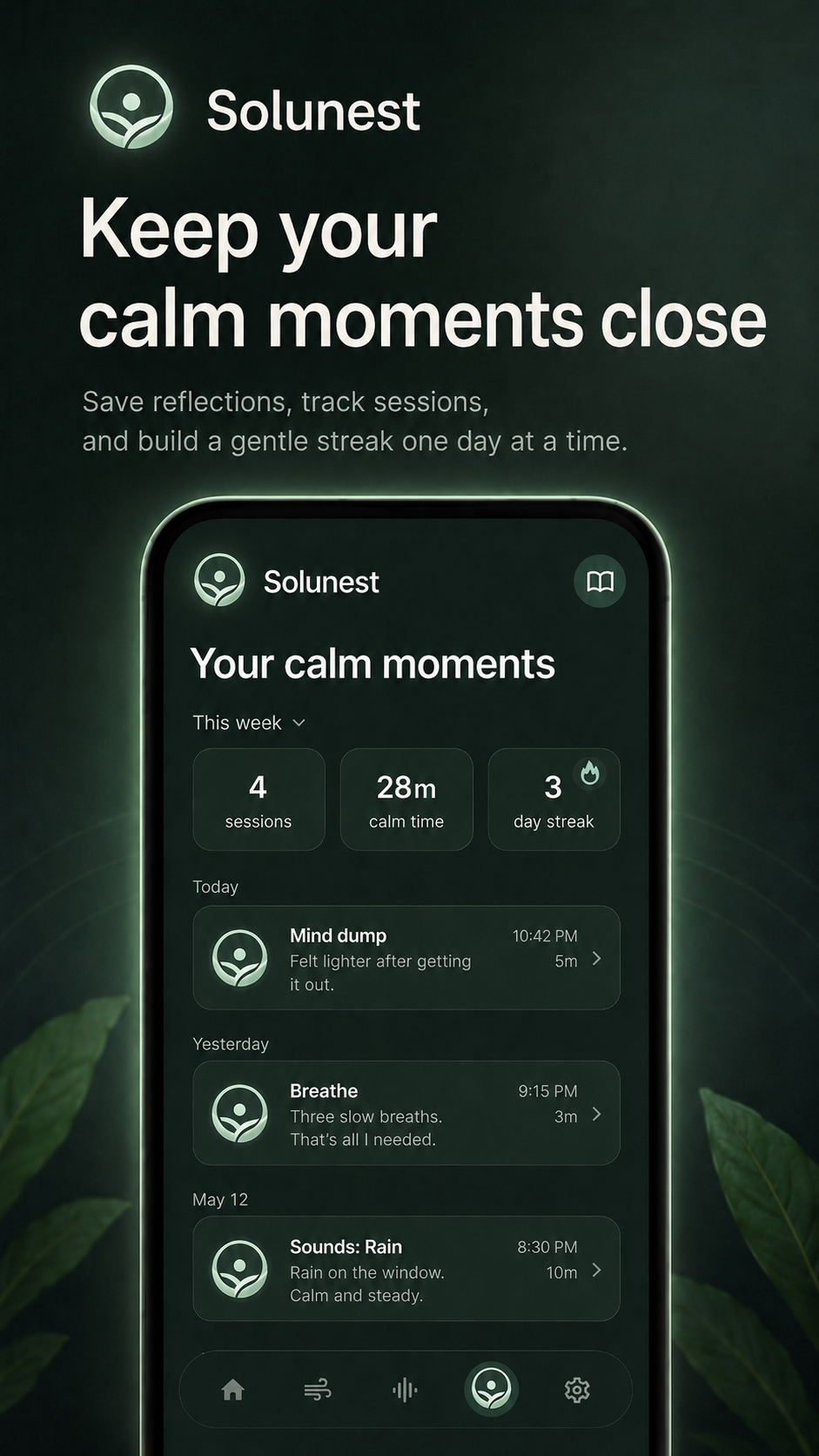 Solunest calm app screenshot